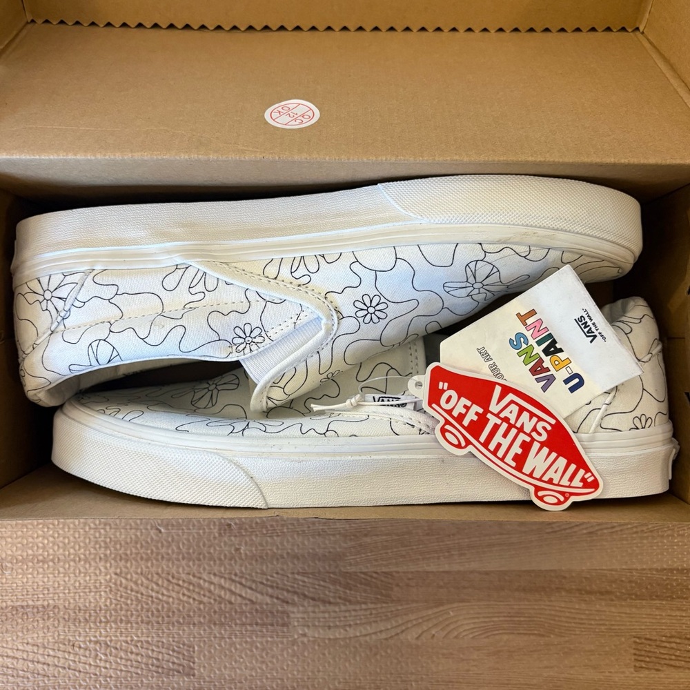 Vans Classic Slip-On U-Paint “Camo Daisy” NWT Men’s 9 Women’s 10.5 - Picture 4 of 12